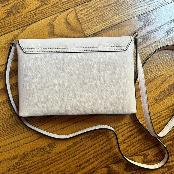 Kate Spade Newbury Lane Sally Light Pink Gold Saffiano Leather Crossbody Bag - Picture 2 of 9